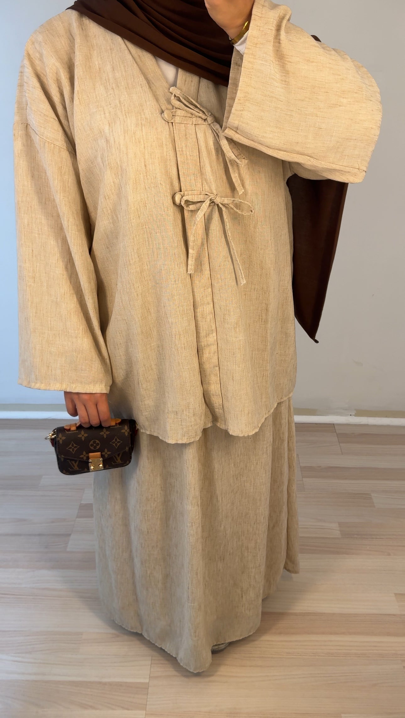 Zweiteiler Rock beige