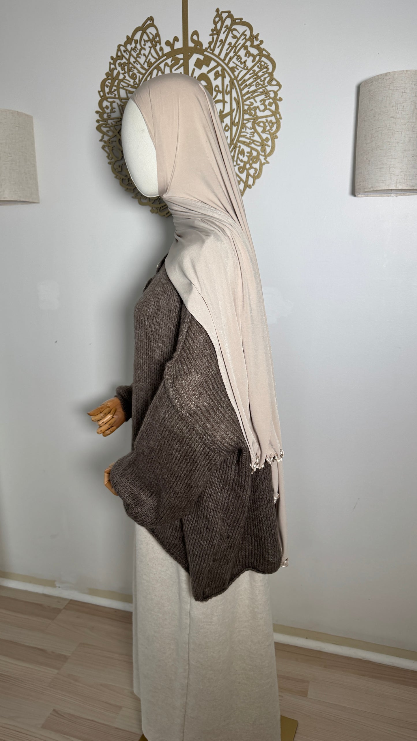 Strickjacke Knöpfe Mocha