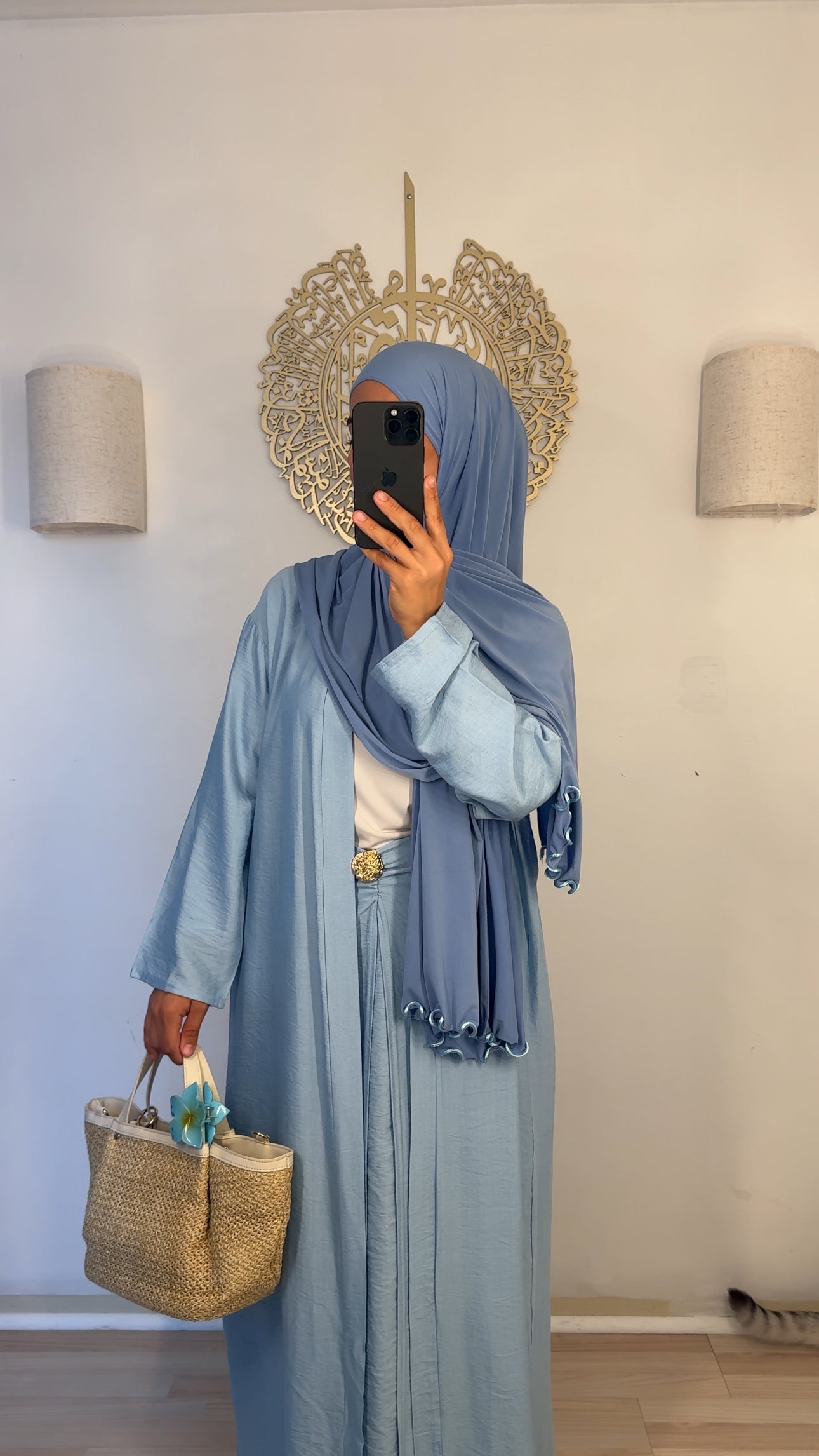 Zweiteiler Cardigan babyblau