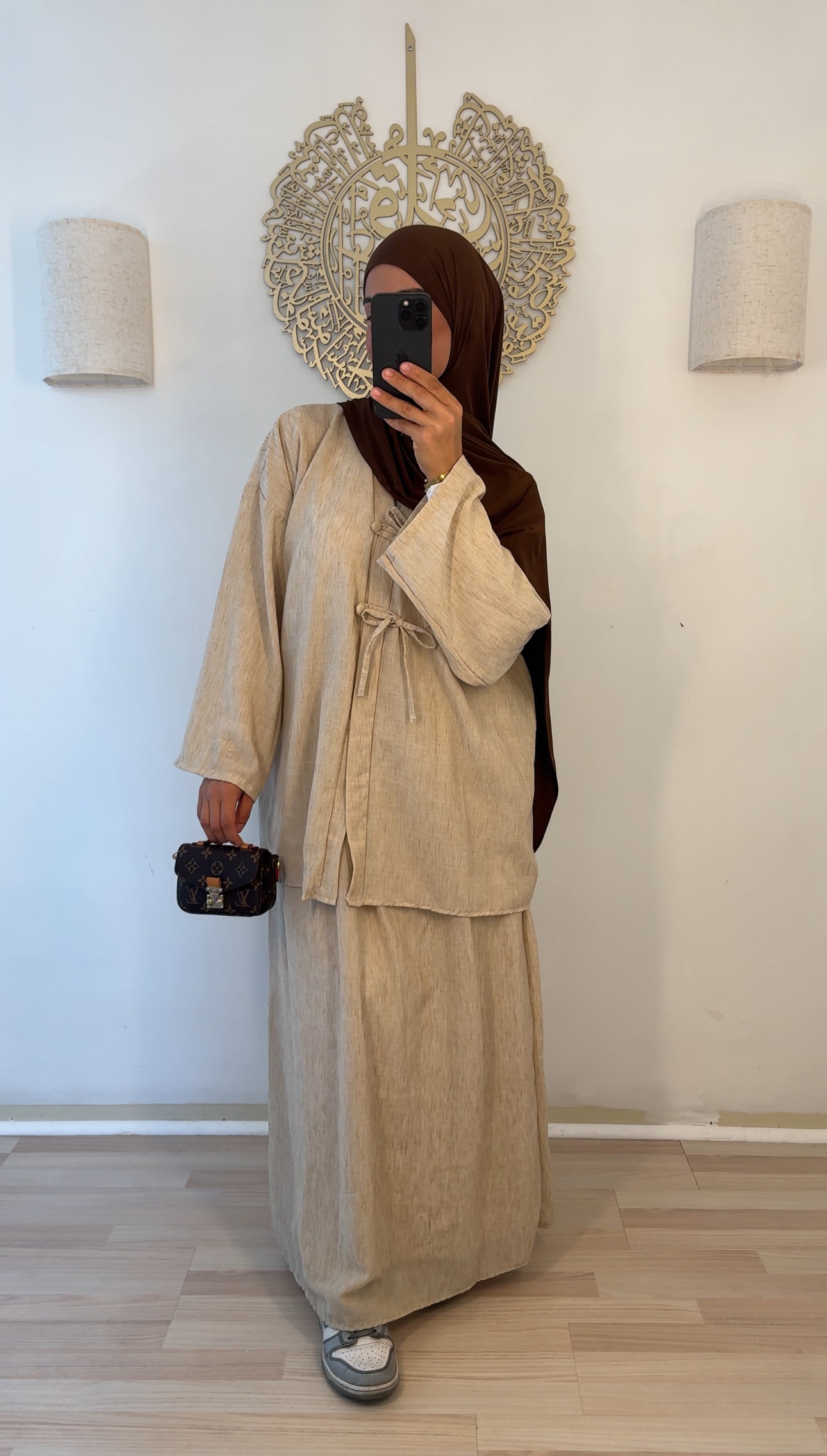 Zweiteiler Rock beige
