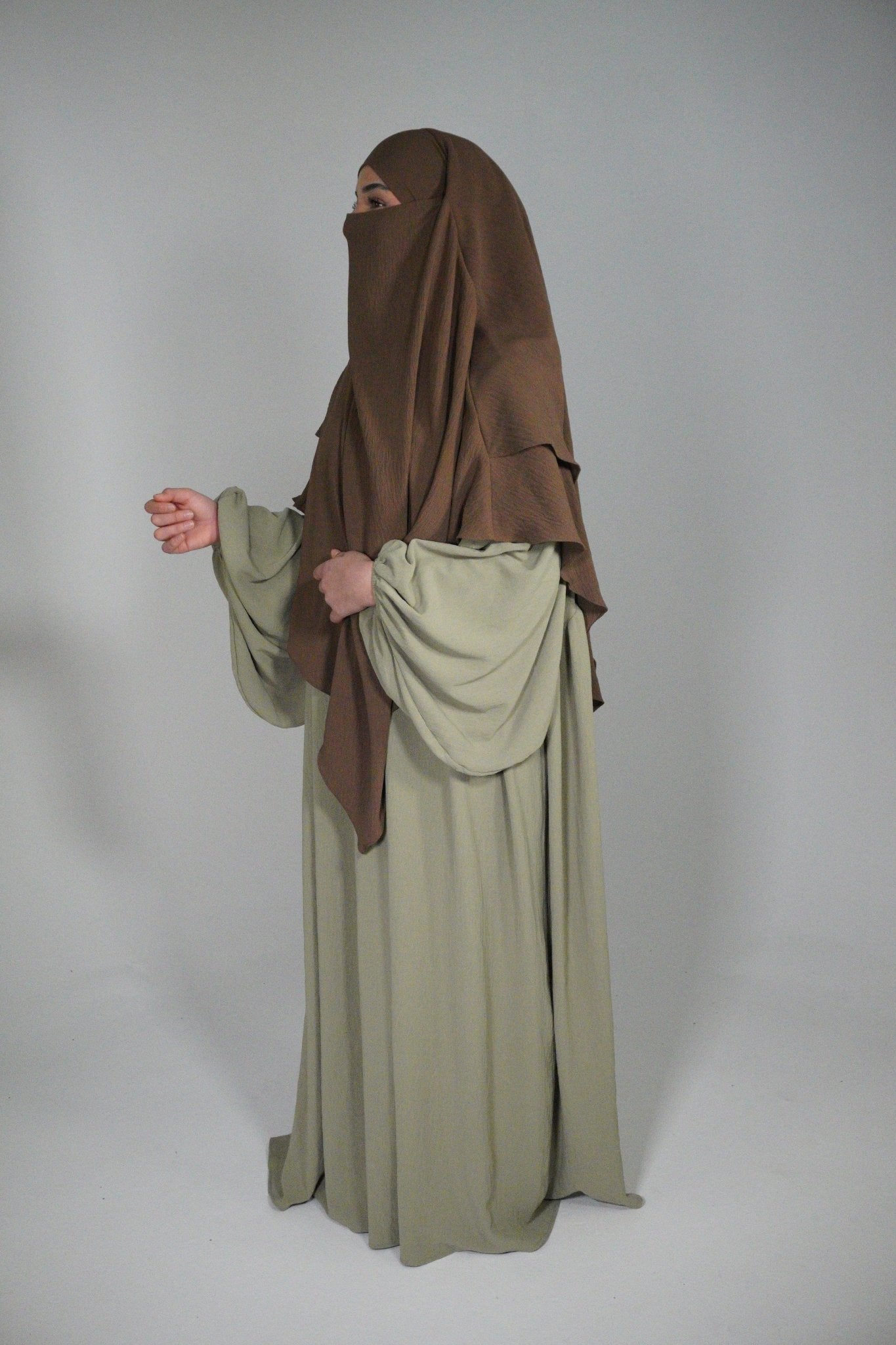 Abaya Almas sage grün - Byaygul