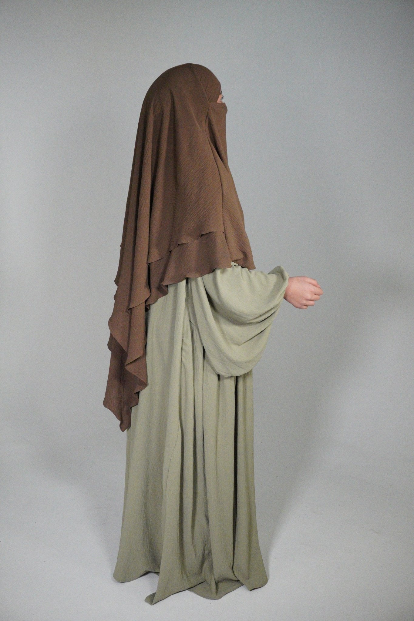 Abaya Almas sage grün - Byaygul