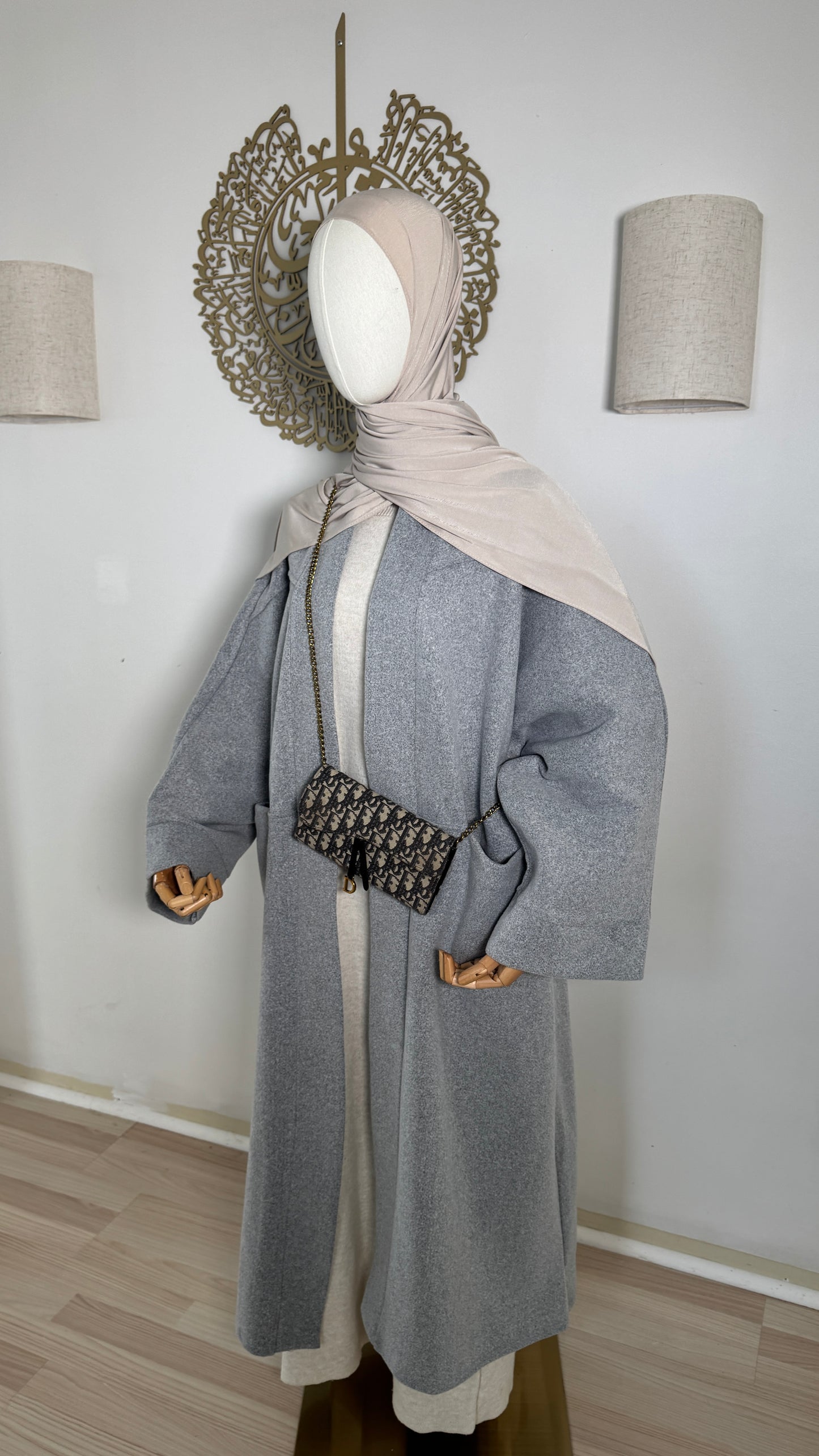 Oversized Mantel grau