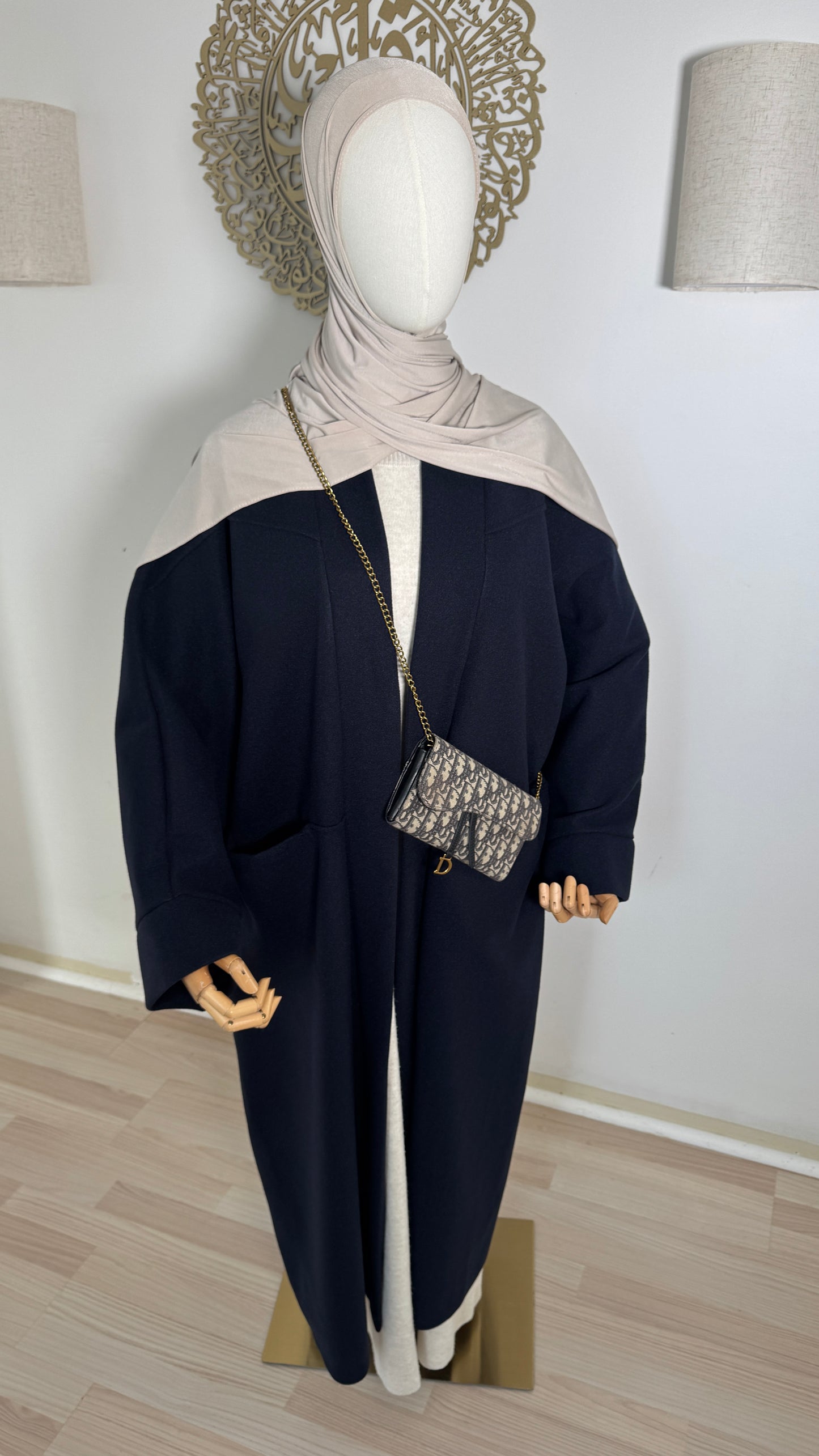 Oversized Mantel dunkelblau