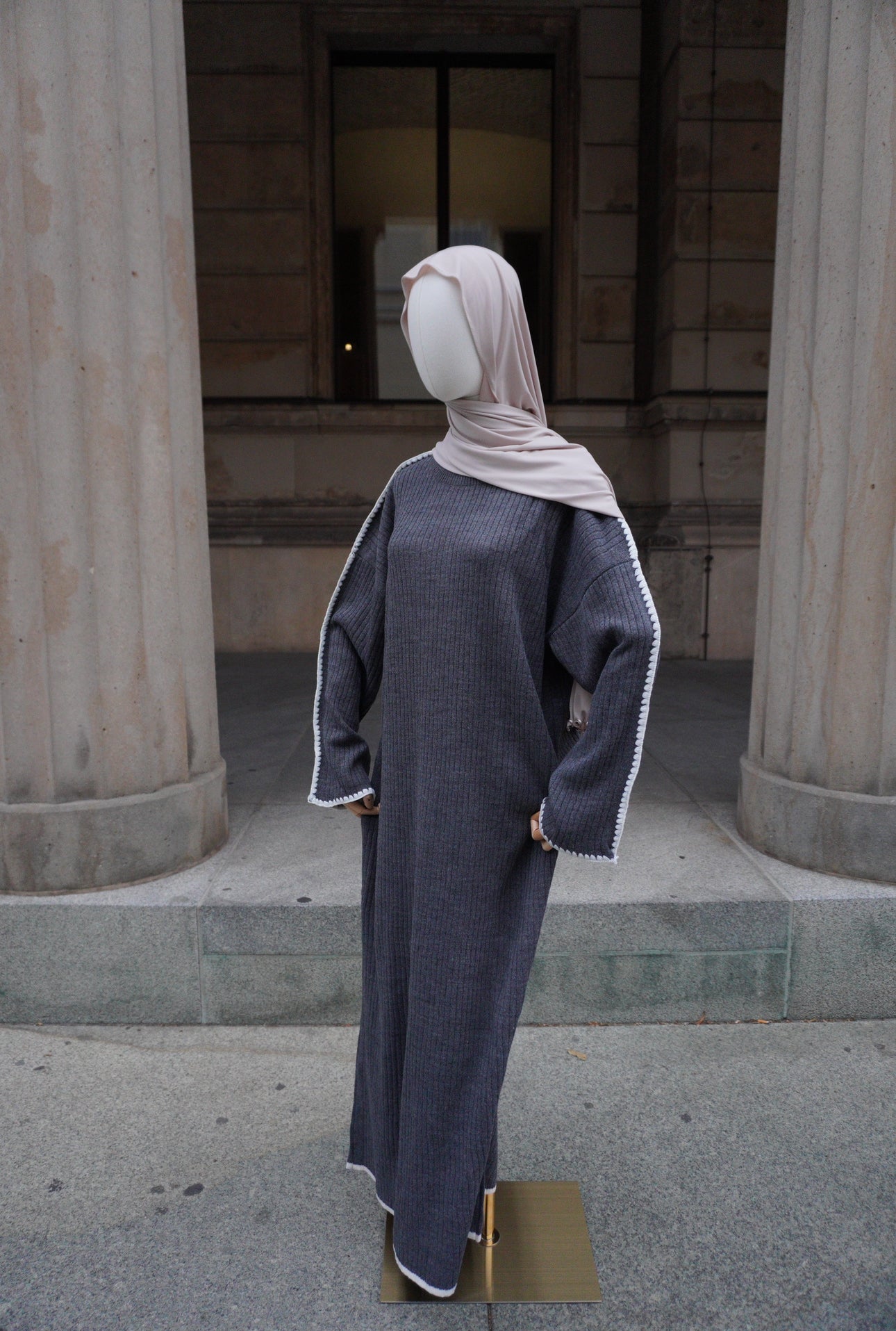 Strickkleid Amara dunkelgrau