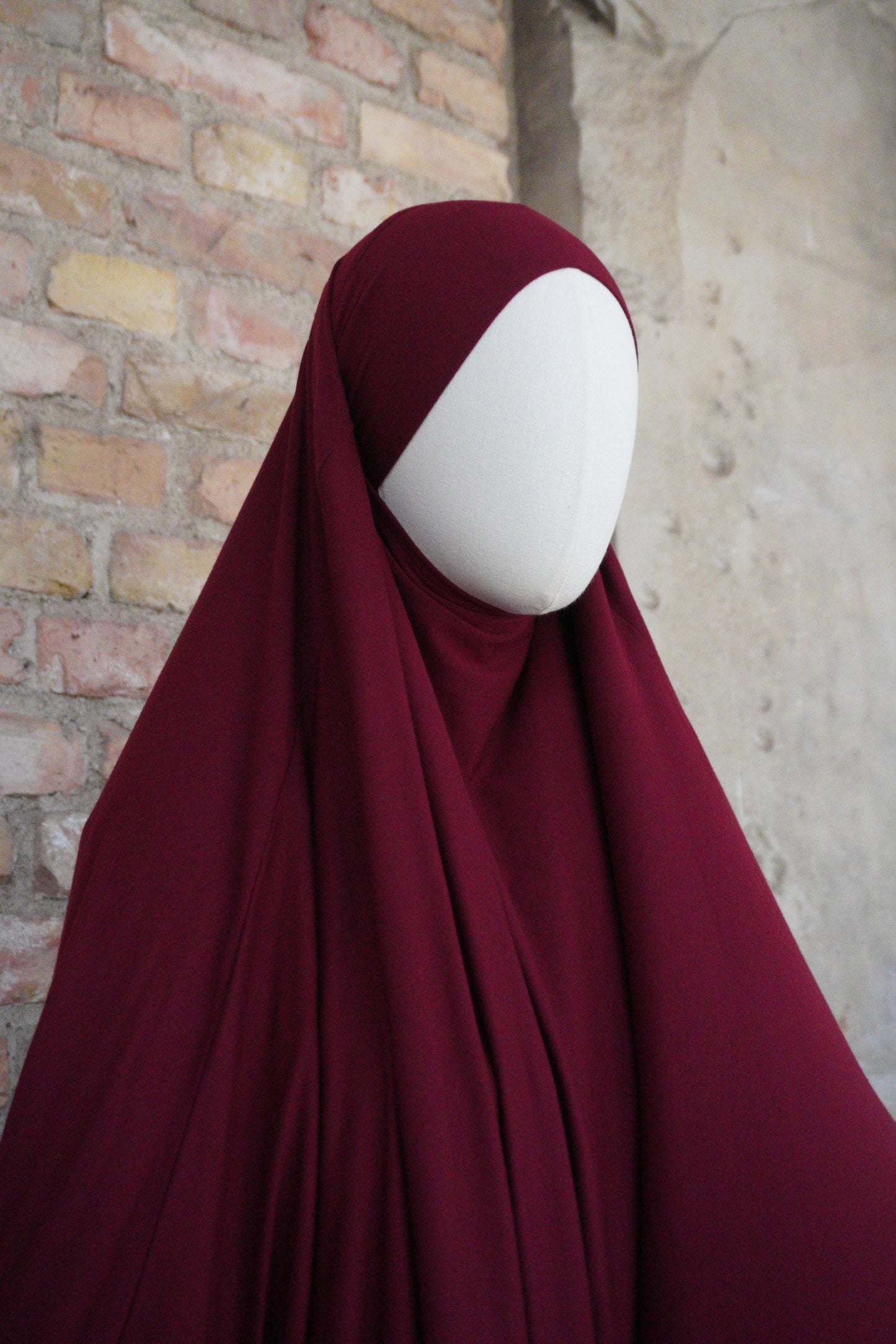 Cotton Khimar Bordeaux