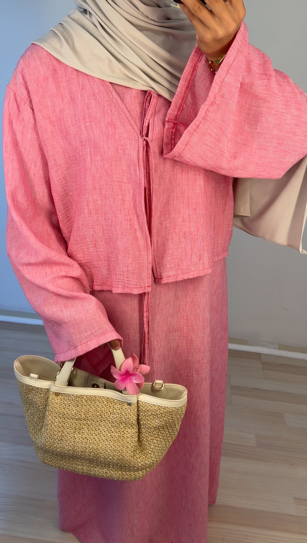 Zweiteiler Kleid pink