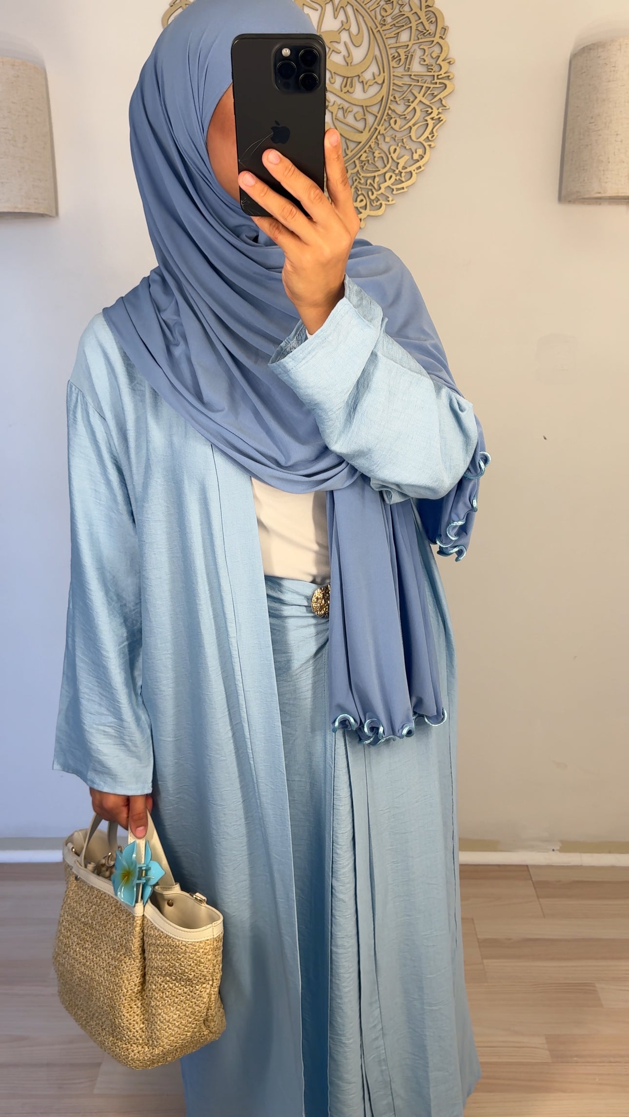 Zweiteiler Cardigan babyblau