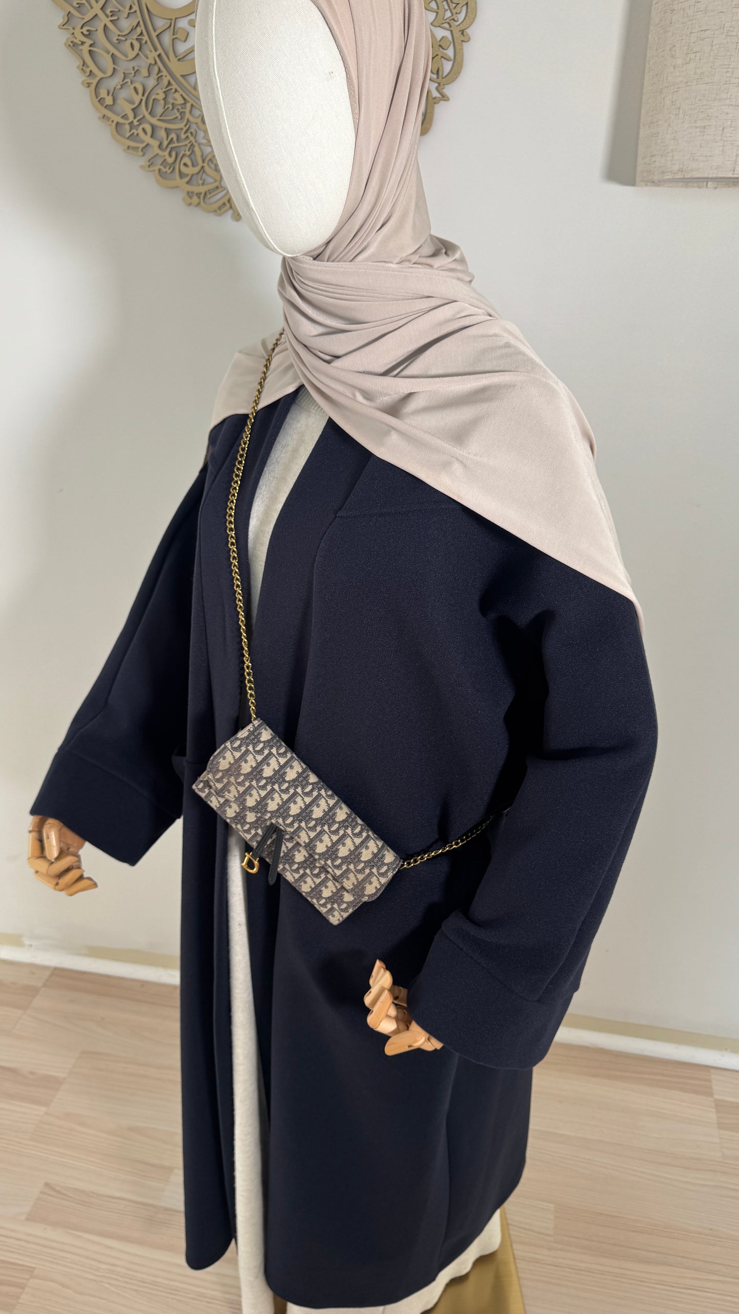 Oversized Mantel dunkelblau