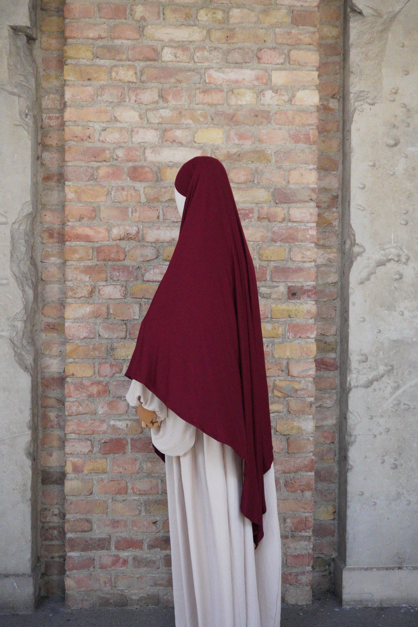 Cotton Khimar Bordeaux