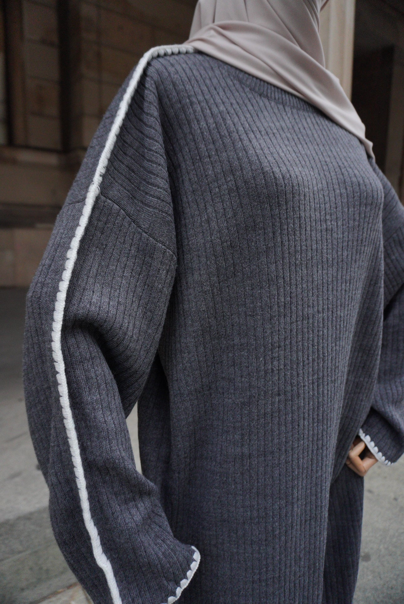 Strickkleid Amara dunkelgrau