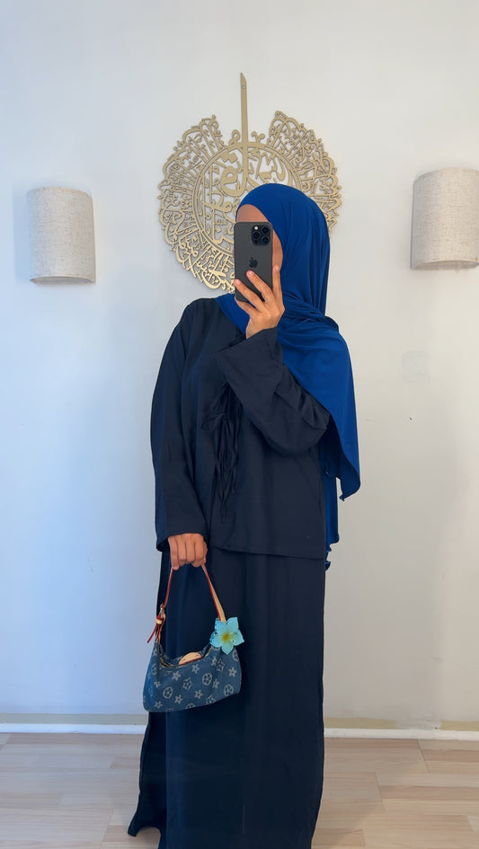 Zweiteiler Kleid dunkelblau