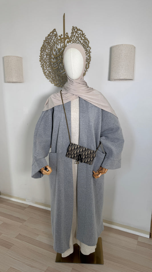 Oversized Mantel grau