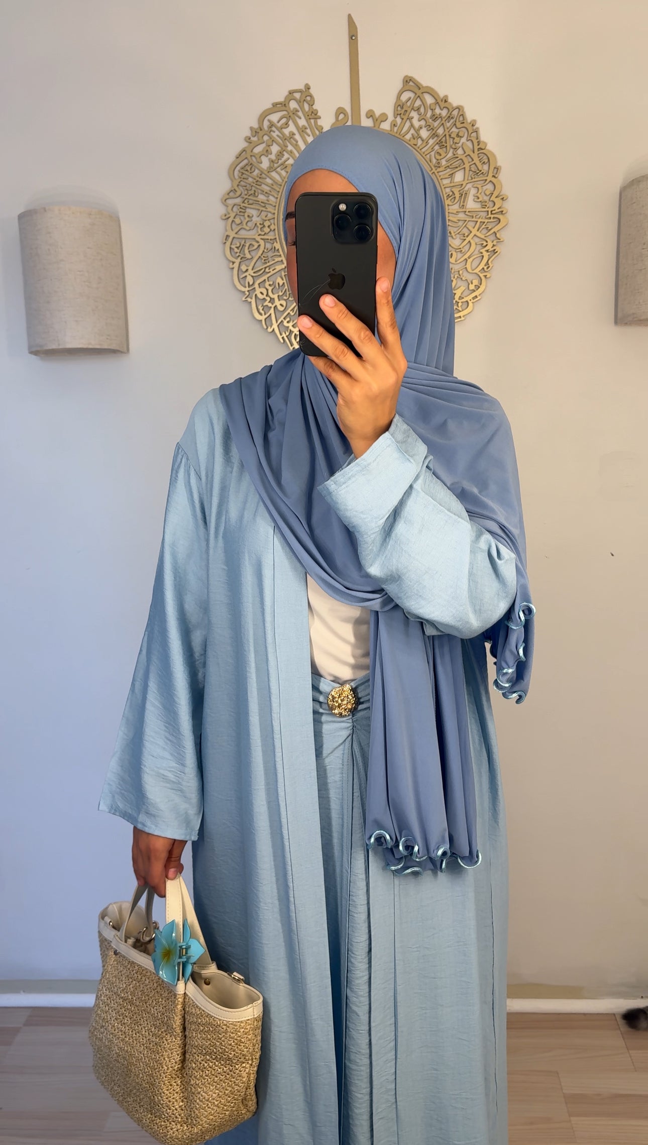 Zweiteiler Cardigan babyblau