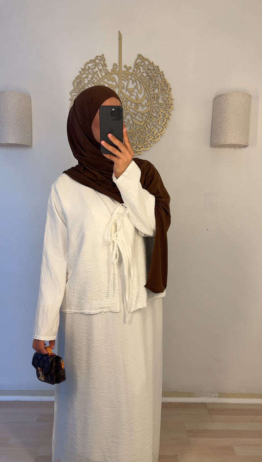Zweiteiler Kleid weiß