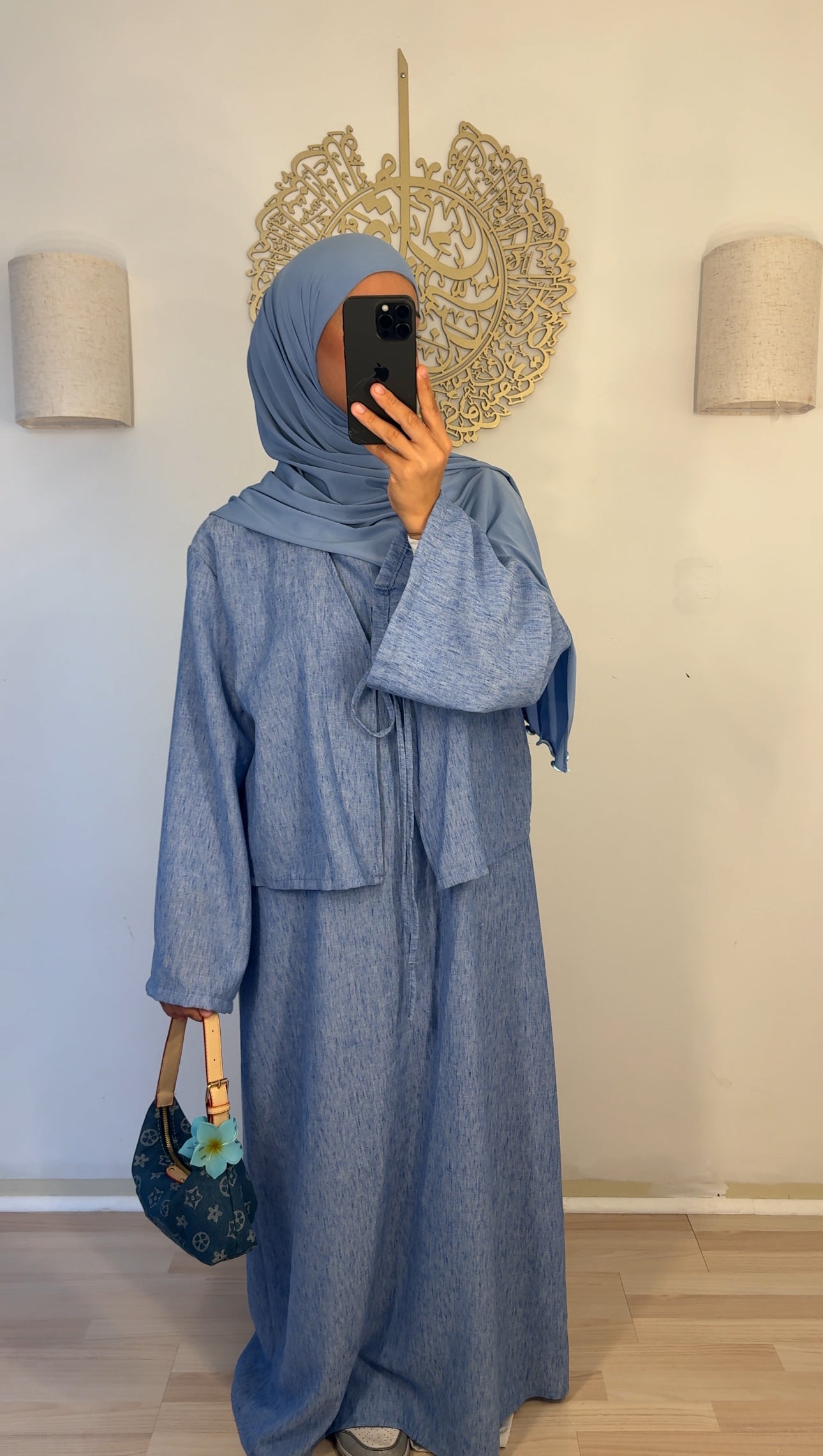 Zweiteiler Kleid jeansblau