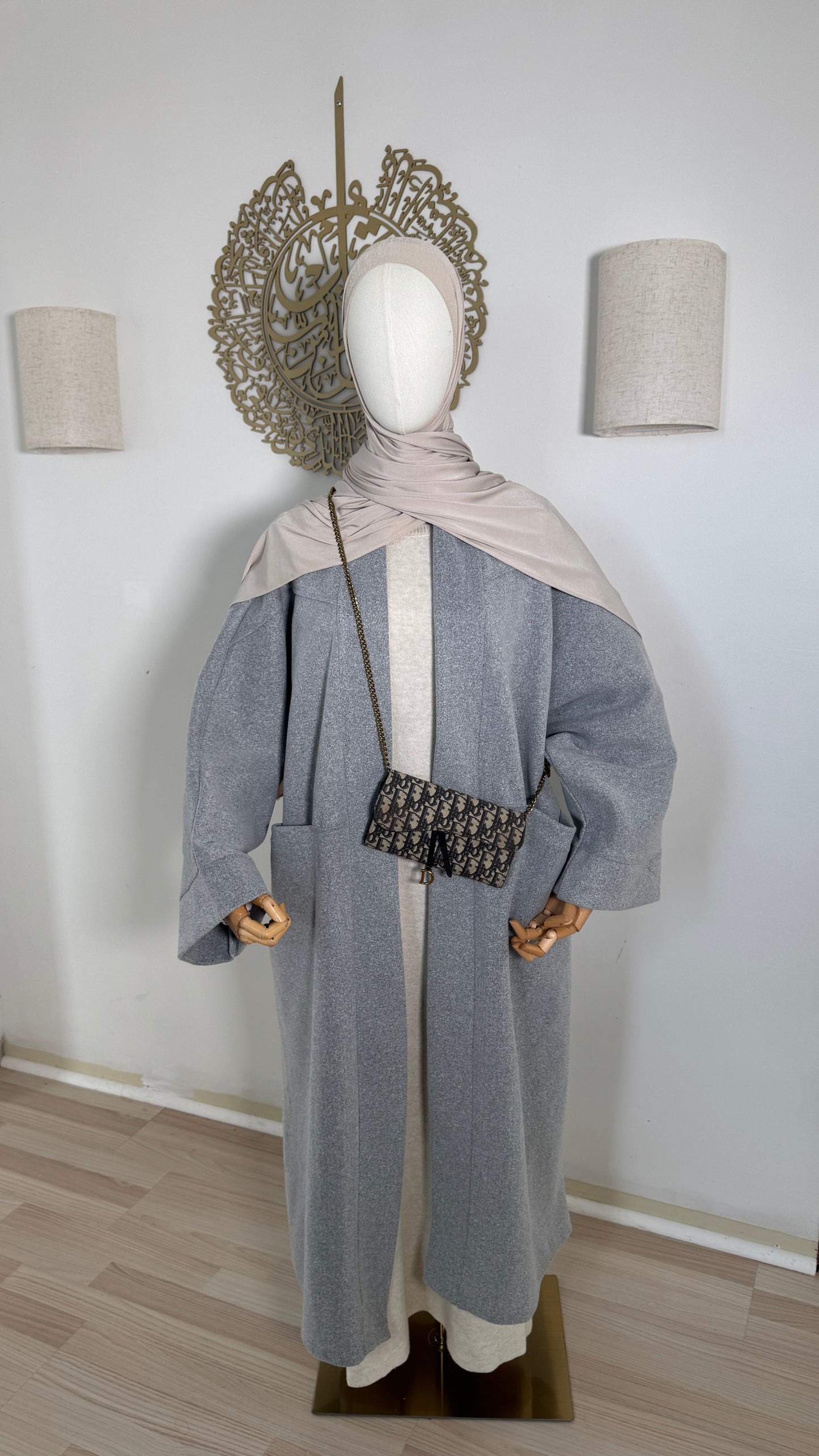 Oversized Mantel grau