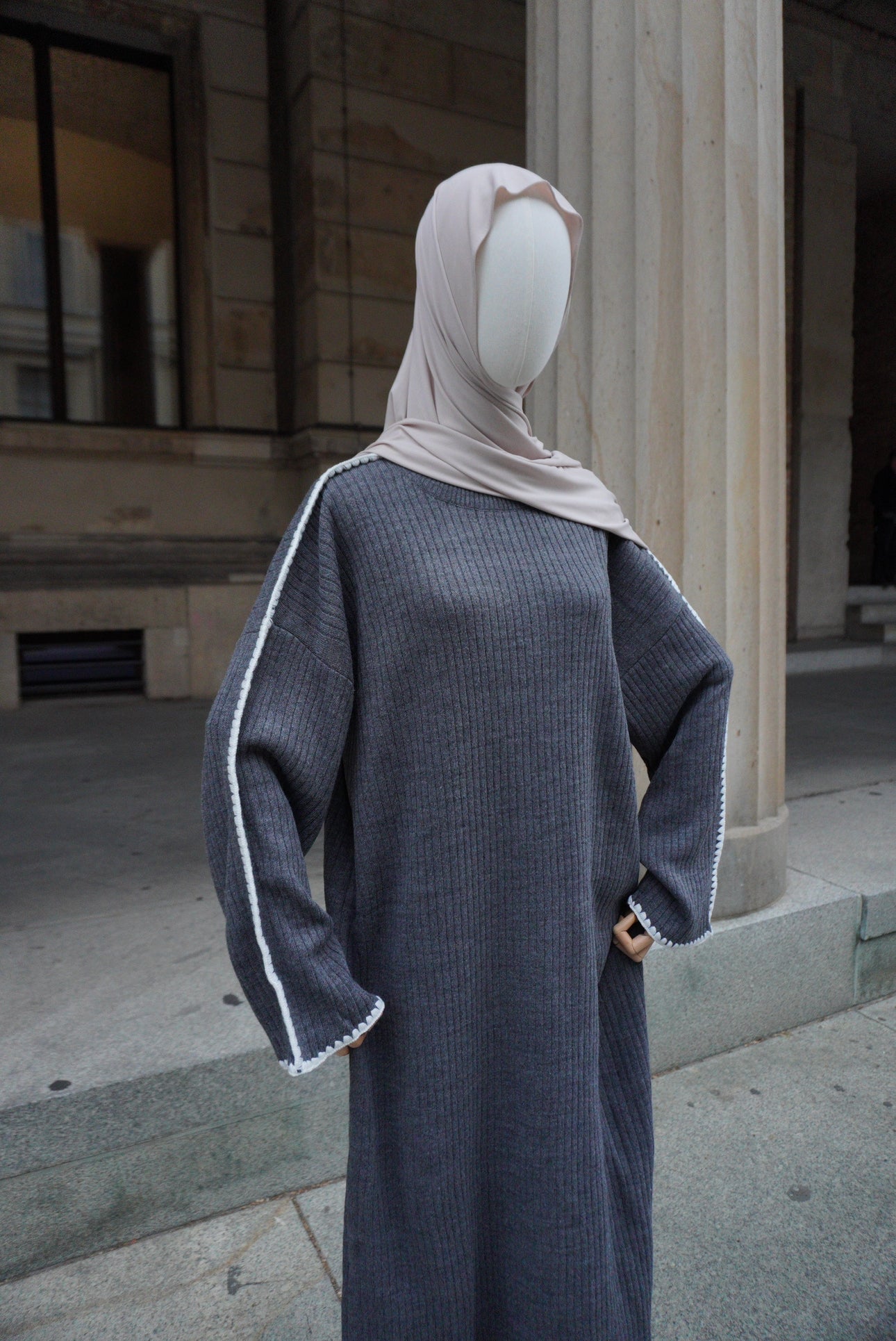 Strickkleid Amara dunkelgrau