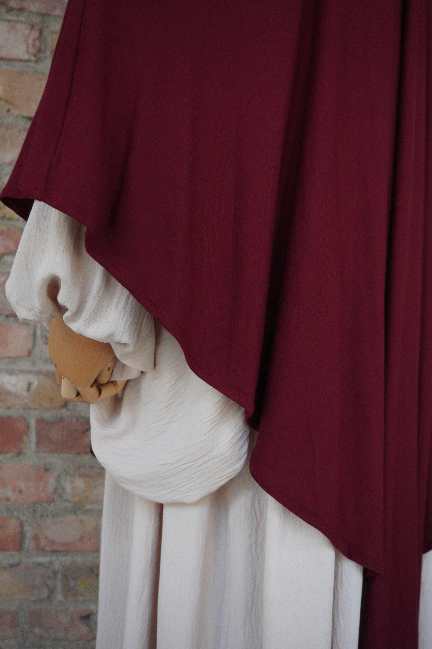 Cotton Khimar Bordeaux