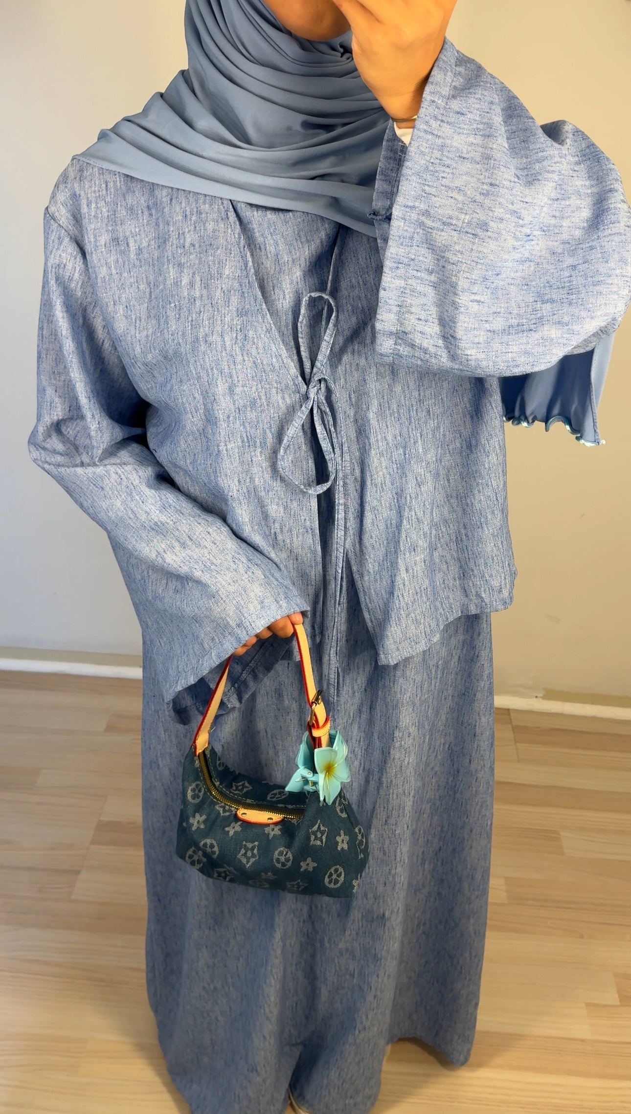 Zweiteiler Kleid jeansblau