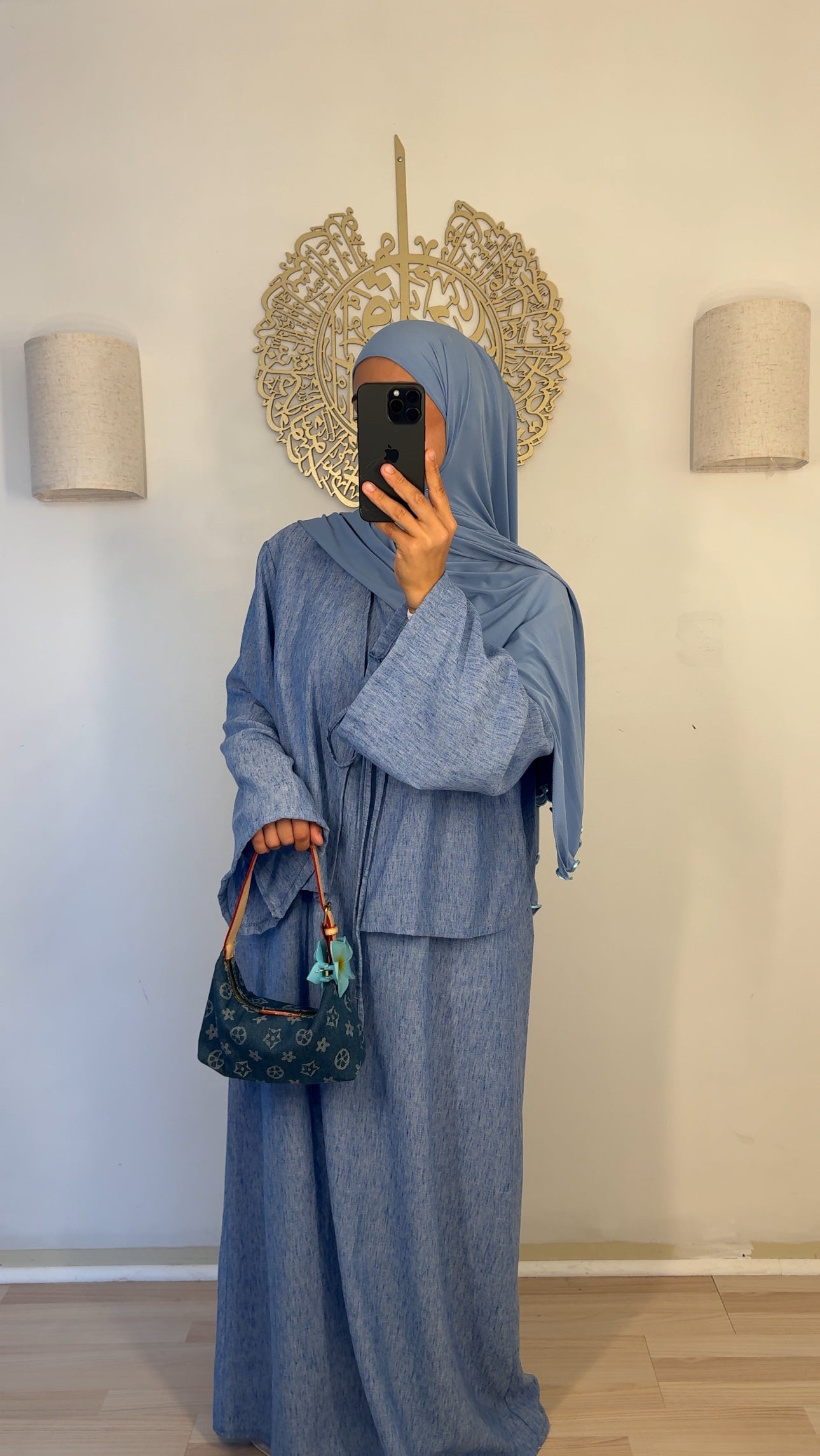 Zweiteiler Kleid jeansblau