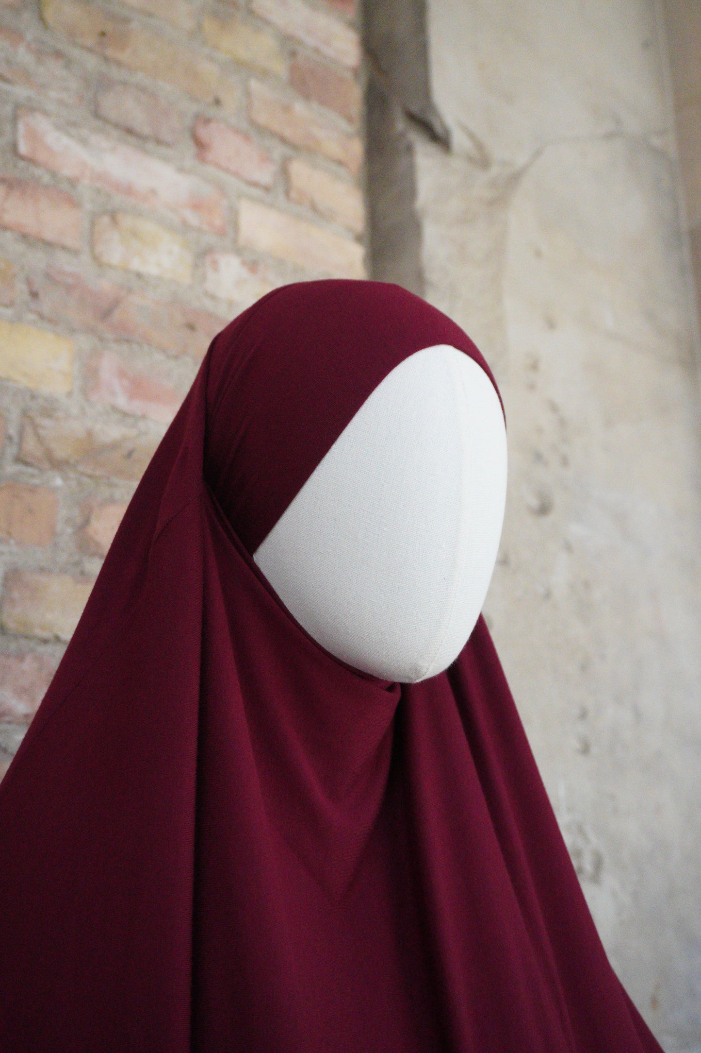 Cotton Khimar Bordeaux