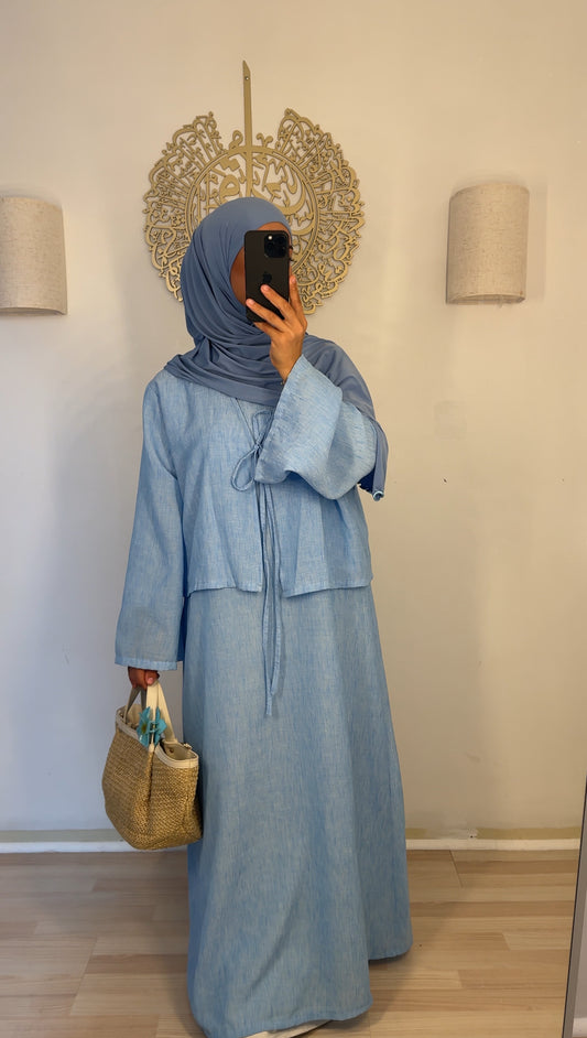 Zweiteiler Kleid babyblau