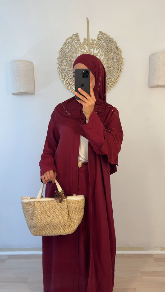 Zweiteiler Cardigan Rock Bordeaux