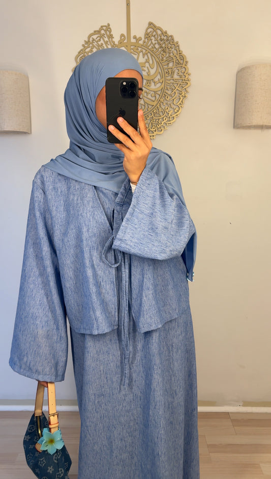 Zweiteiler Kleid jeansblau