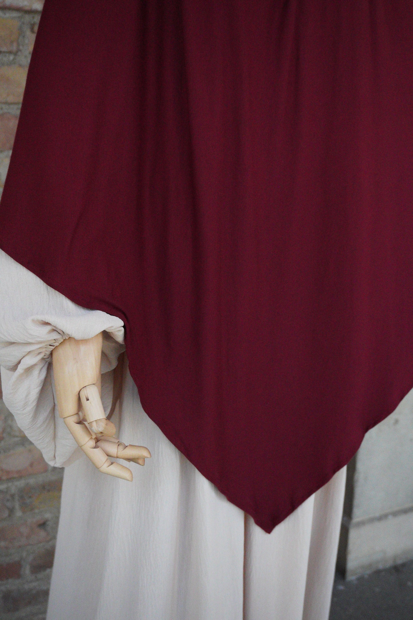 Cotton Khimar Bordeaux