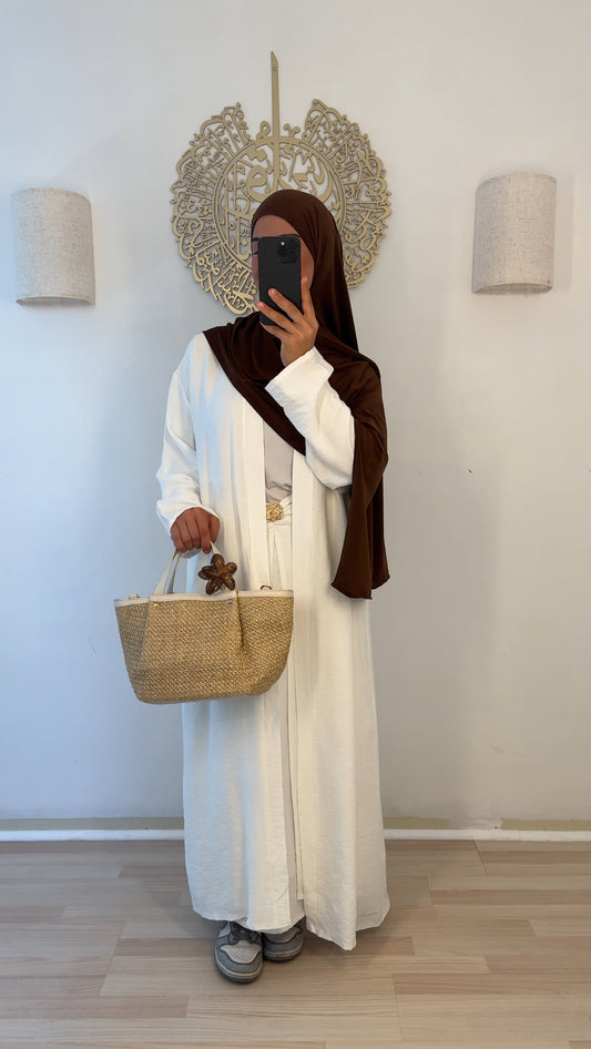 Zweiteiler Cardigan Rock weiß