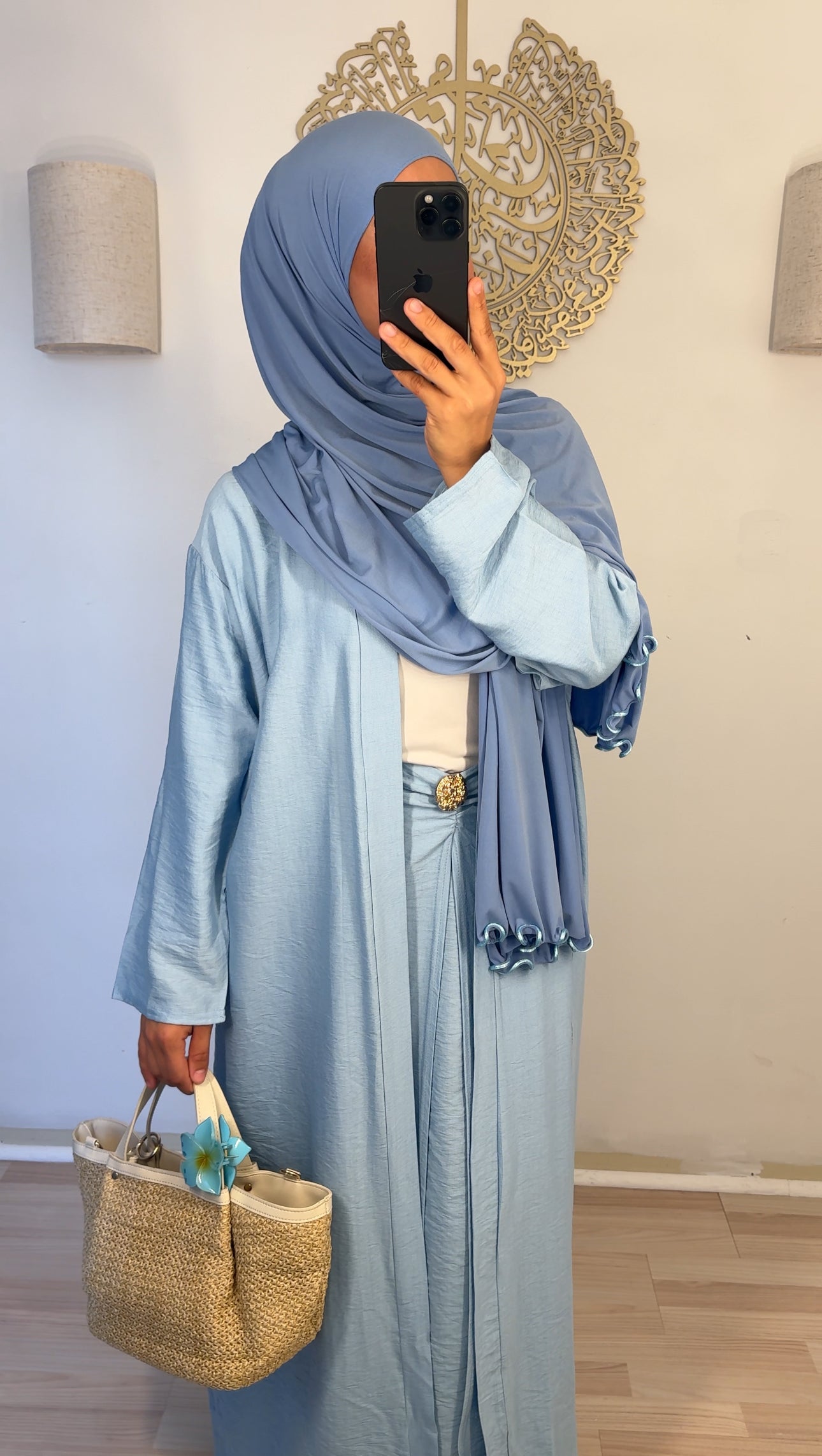 Zweiteiler Cardigan babyblau