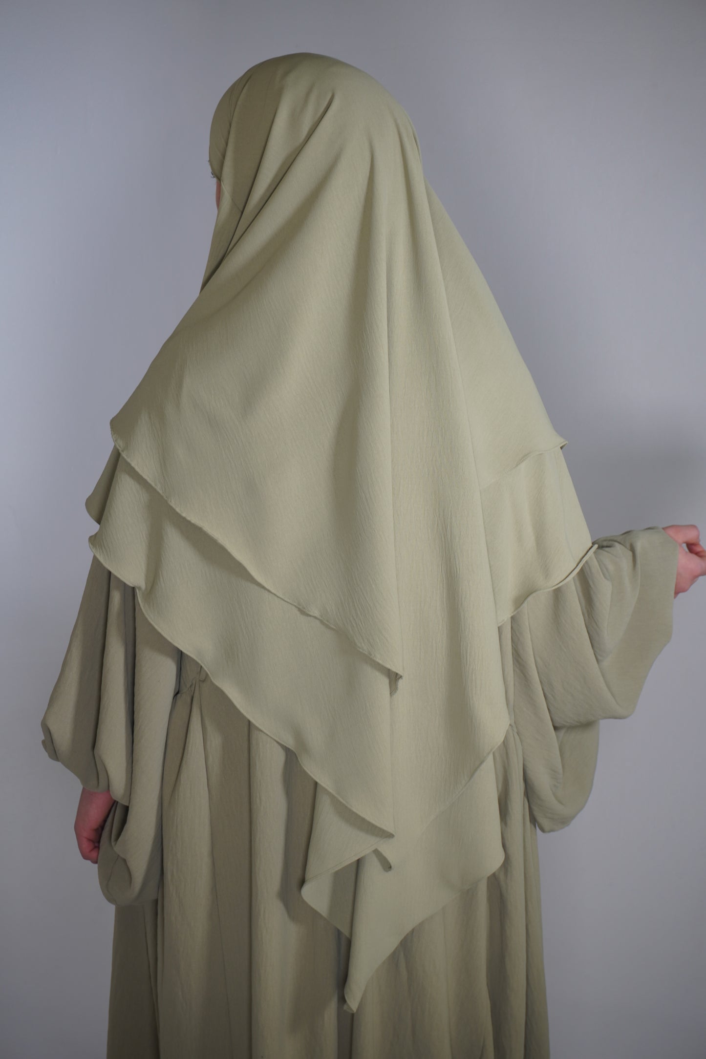 Khimar Zweilagig Sage grün