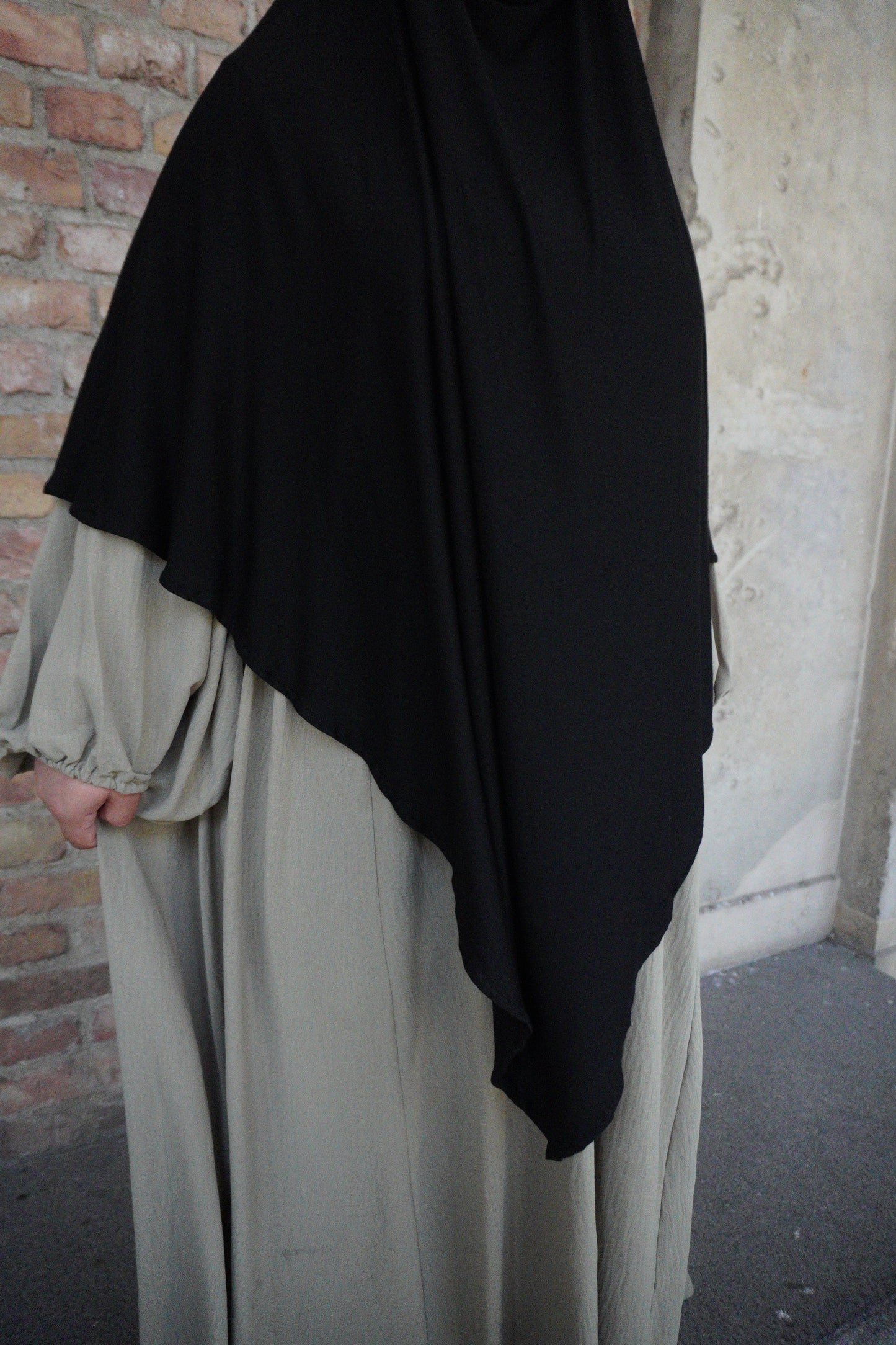 Cotton Khimar schwarz