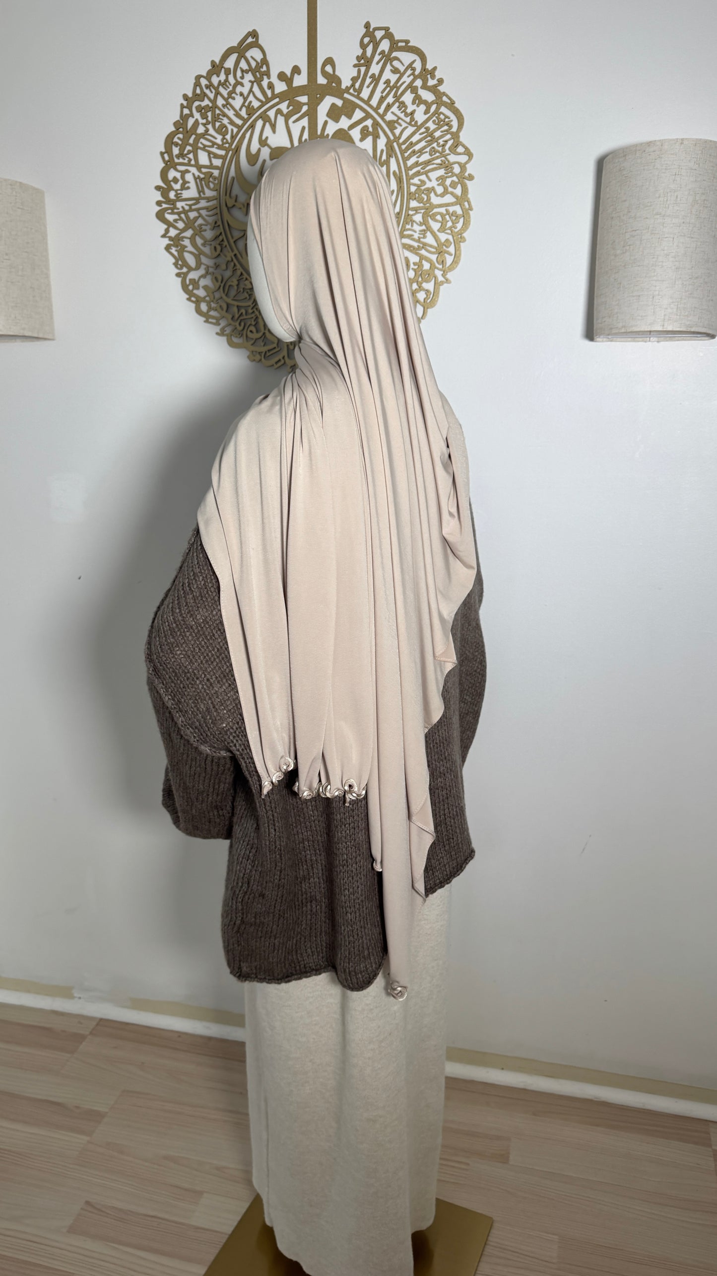 Strickjacke Knöpfe Mocha