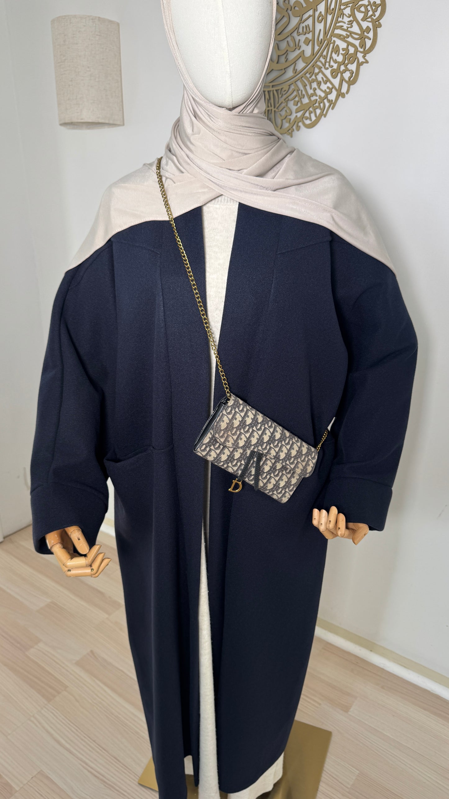 Oversized Mantel dunkelblau