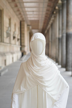 Jersey Hijab “Creme Weiß“ - Byaygul