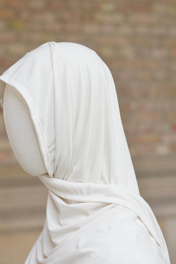 Jersey Hijab “Creme Weiß“ - Byaygul