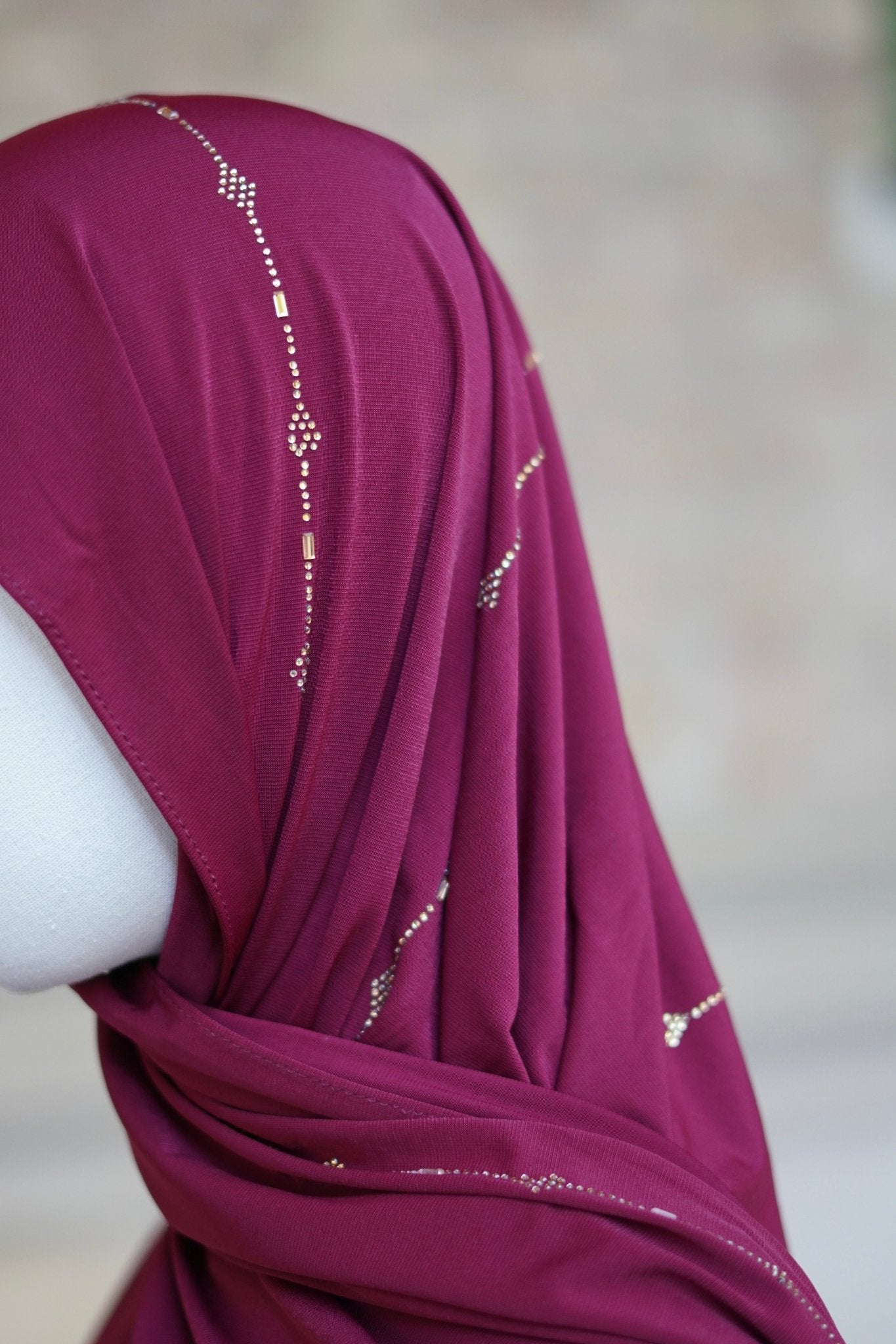 Jersey Hijab “Diamond Bordeaux“ - Byaygul