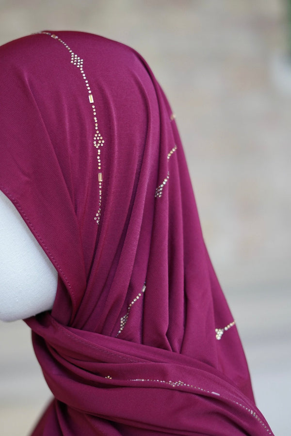 Jersey Hijab “Diamond Bordeaux“ - Byaygul