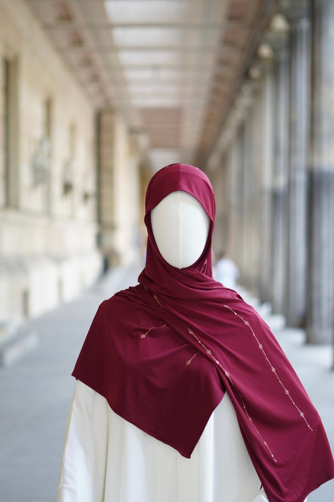 Jersey Hijab “Diamond Bordeaux“ - Byaygul