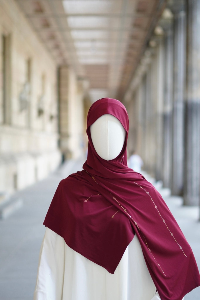 Jersey Hijab “Diamond Bordeaux“ - Byaygul