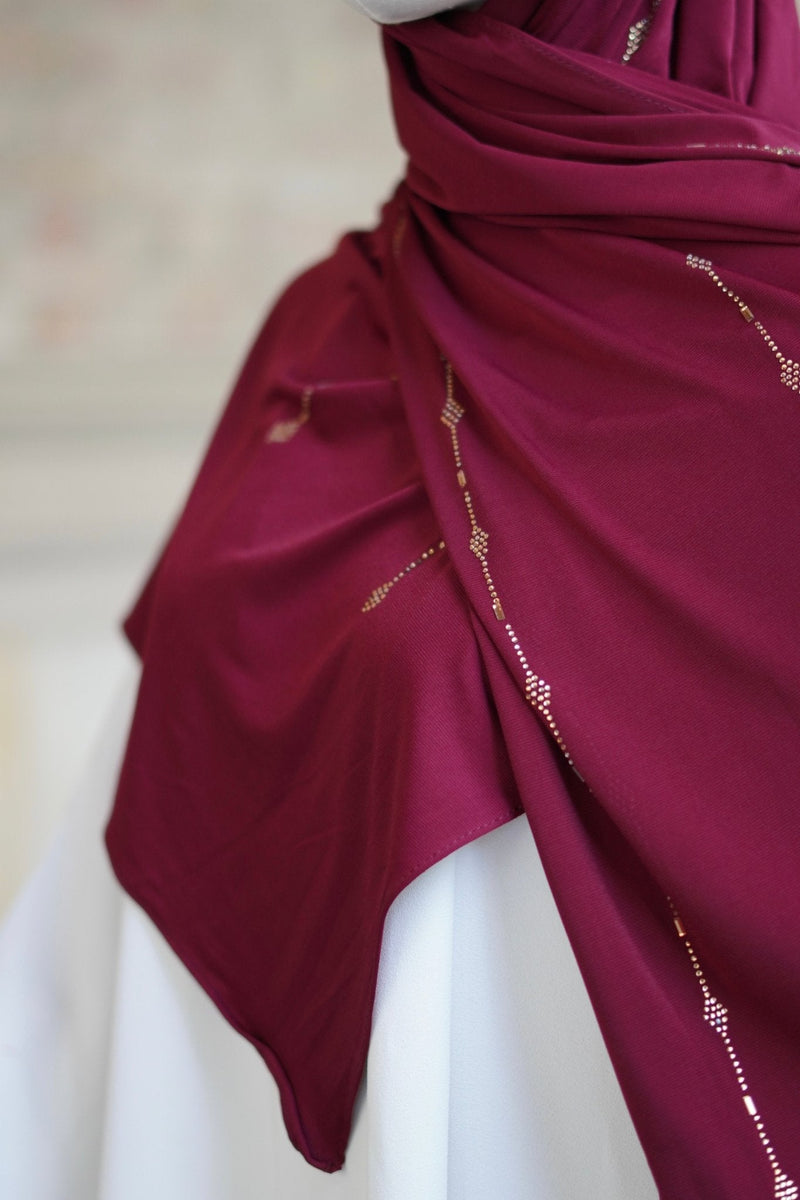 Jersey Hijab “Diamond Bordeaux“ - Byaygul