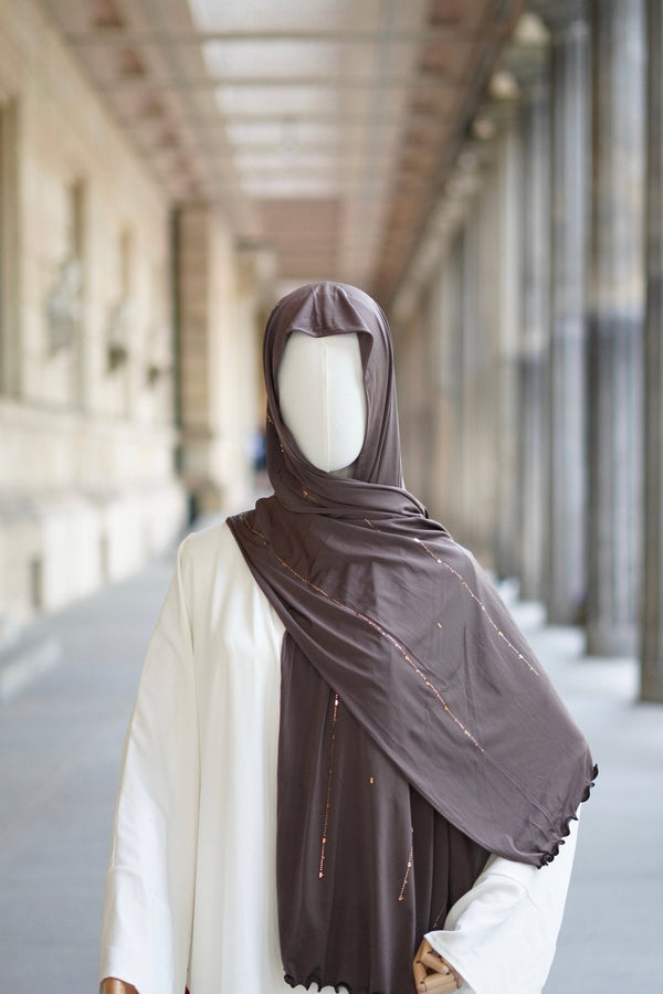 Jersey Hijab “Diamond Espresso” - Byaygul