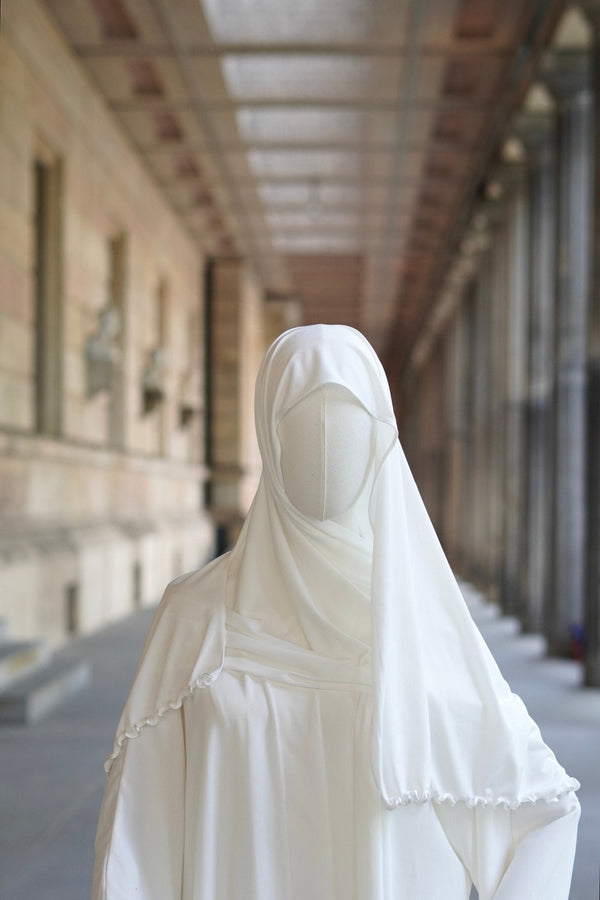Jersey Hijab Welle “Cremeweiß“ - Byaygul