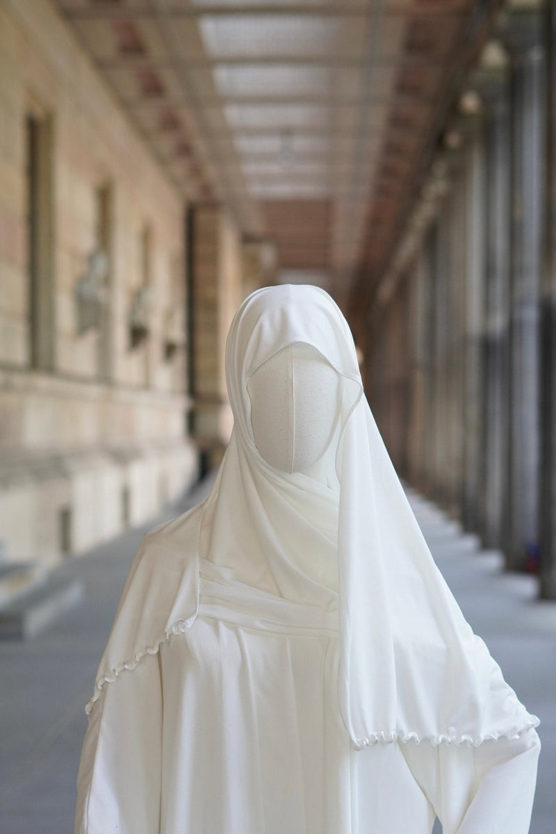 Jersey Hijab Welle “Cremeweiß“ - Byaygul