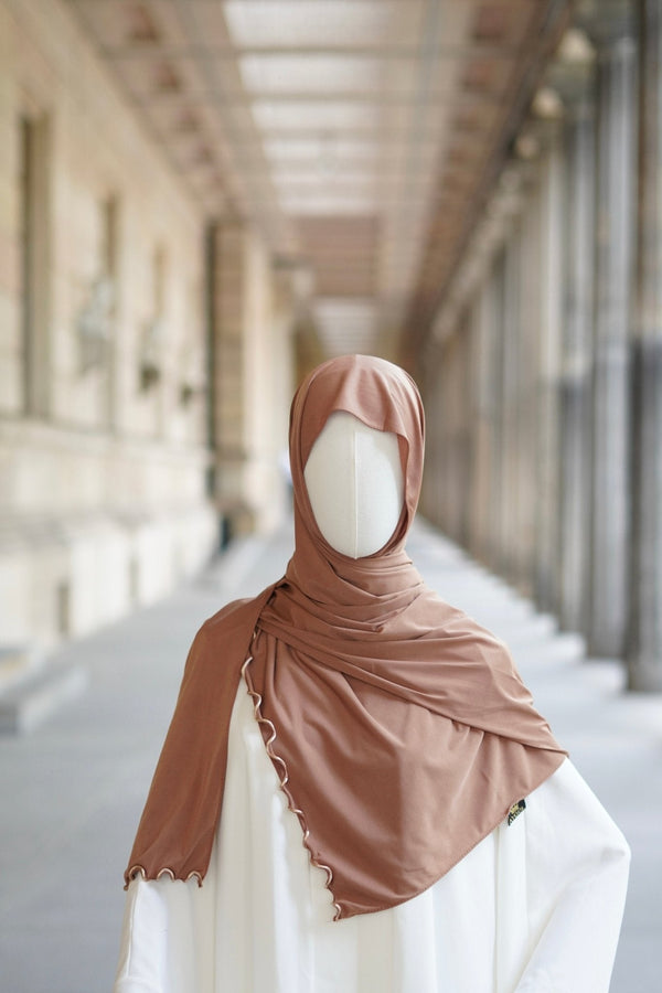 Jersey Hijab Welle “Haselnuss“ - Byaygul