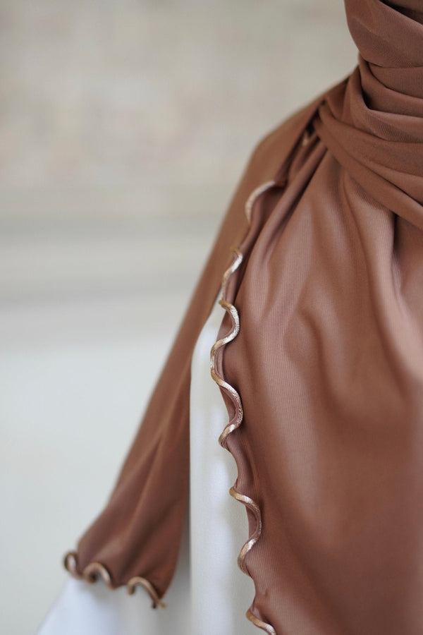 Jersey Hijab Welle “Haselnuss“ - Byaygul