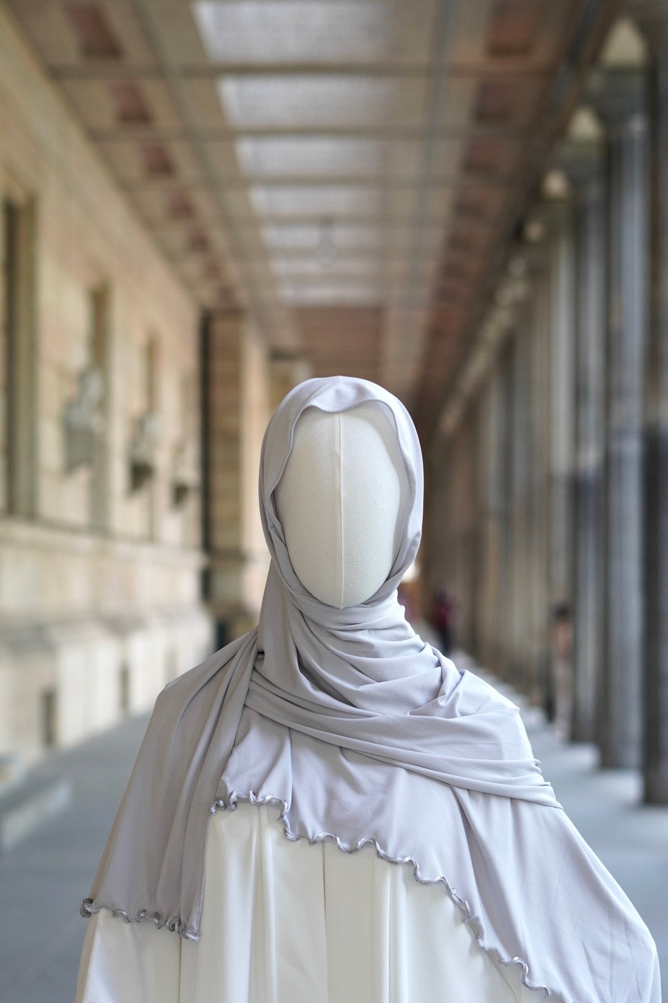Jersey Hijab Welle “Hellgrau” - Byaygul