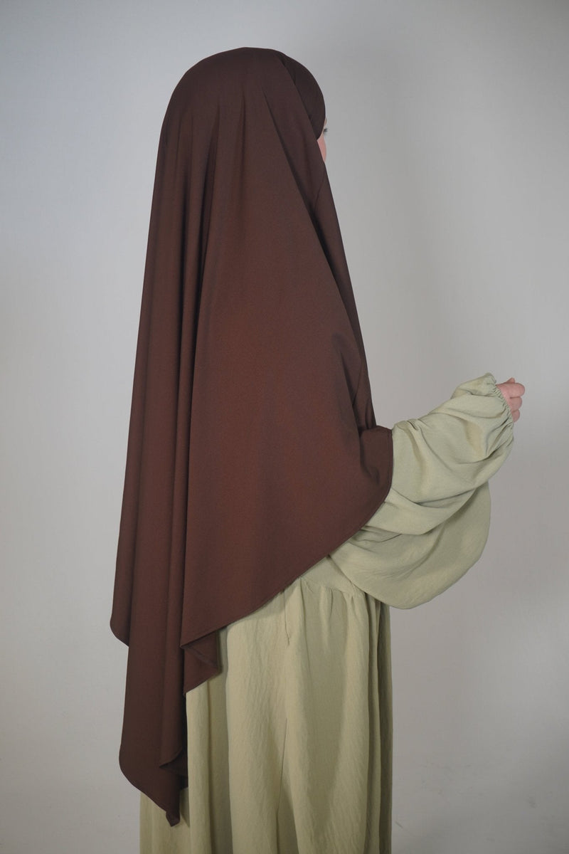 Jersey Khimar kastanienbraun - Byaygul